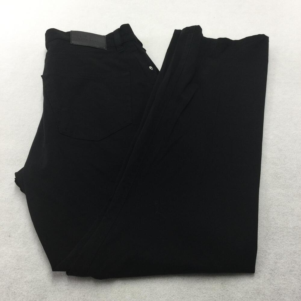 Hugo Boss Montana Jeans Mens 34x34 Black Dark Wash Straight Denim Stretch Casual